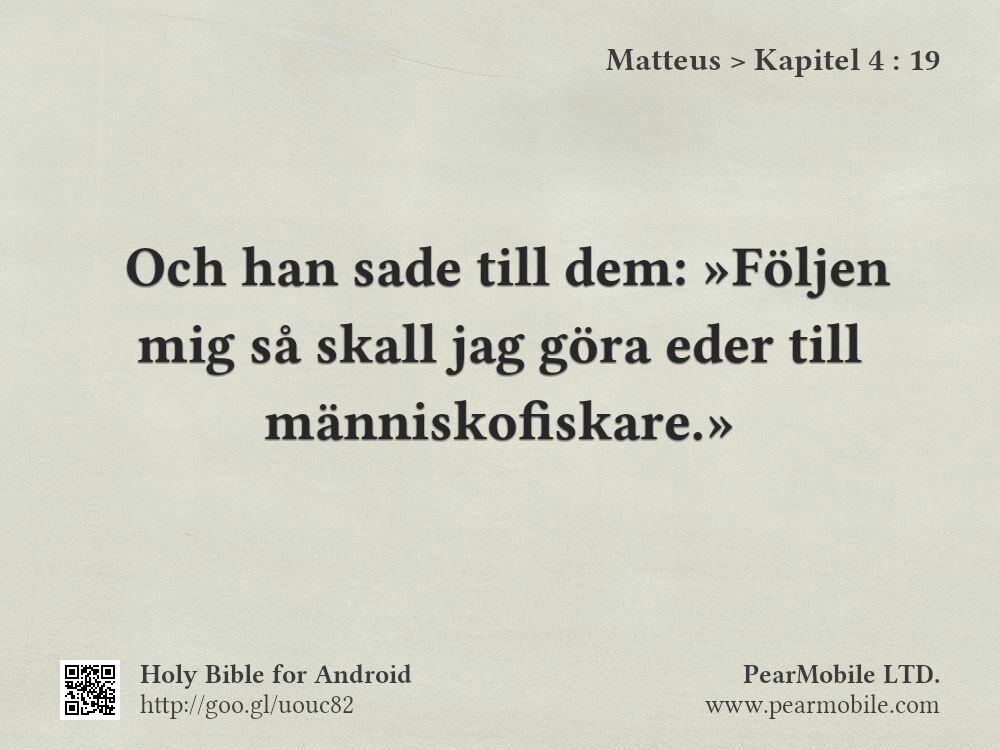 Matteus, Kapitel 4:19